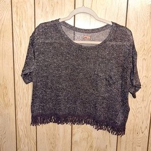 Hollister Gray shimmer top